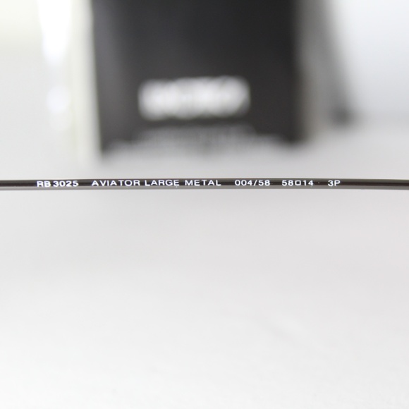 RAY-BAN RB 3025 004/58 POLARIZED GUNMETAL AVIATORS - Picture 6 of 8